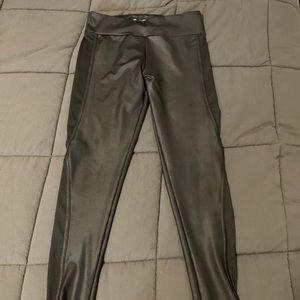Full length leather leggings